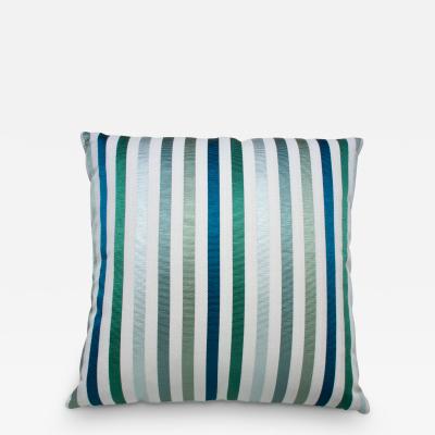  Galerie Reve Ottoman Blue Pillow With Hermes Fabric