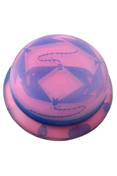  Galle Cameo French Cameo Glass Covered Box 1900 Signed DeVez 