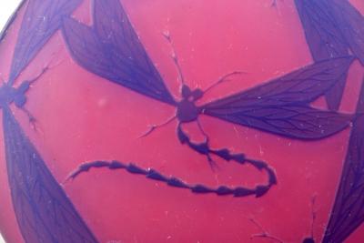  Galle Cameo French Cameo Glass Covered Box 1900 Signed DeVez 