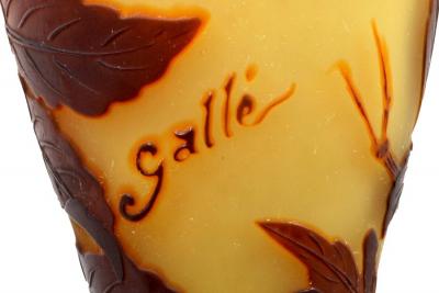  Galle Cameo Galle Cameo Art Glass Vase Signed Galle Circa 1900 