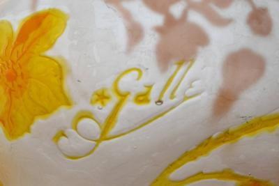  Galle Cameo Galle French Cameo Glass Footed Compote Signed Galle France C a 1920 s