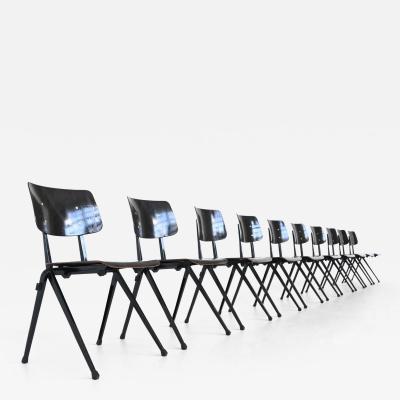  Galvanitas Galvanitas model S17 set of ten stacking chairs The Netherlands 1960
