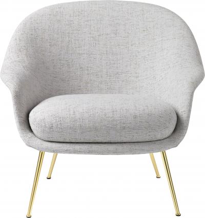  GamFratesi Design Studio GamFratesi Low Back Bat Lounge Chair with Antique Brass Conic Base