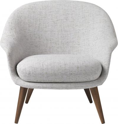  GamFratesi Design Studio GamFratesi Low Back Bat Lounge Chair with Antique Brass Conic Base