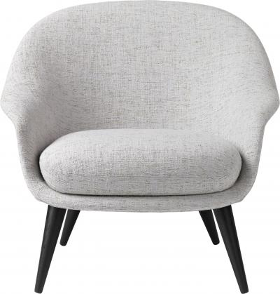 GamFratesi Design Studio GamFratesi Low Back Bat Lounge Chair with Antique Brass Conic Base