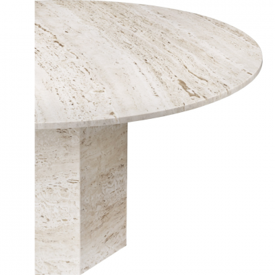  GamFratesi Design Studio Travertine Elliptical Epic Table by GamFratesi for GUBI