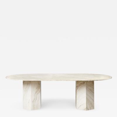  GamFratesi Design Studio Travertine Elliptical Epic Table by GamFratesi for GUBI