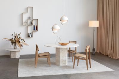  GamFratesi Design Studio Travertine Epic Dining Table by GamFratesi for Gubi