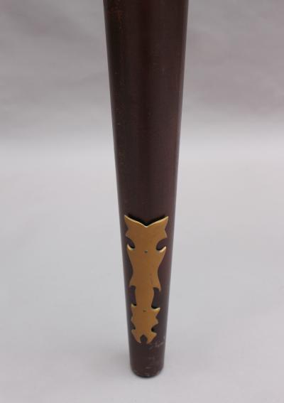  Garouste Bonetti FINE FRENCH WOOD BRONZE AND GLASS CONSOLE BY GAROUSTE AND BONETTI