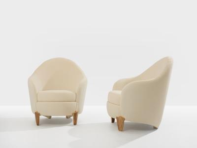  Garouste Bonetti Garouste Bonetti Koala armchairs bronze alpaca velvet 1995