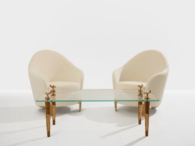  Garouste Bonetti Garouste Bonetti Koala armchairs bronze alpaca velvet 1995