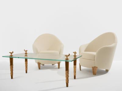  Garouste Bonetti Garouste Bonetti Koala armchairs bronze alpaca velvet 1995
