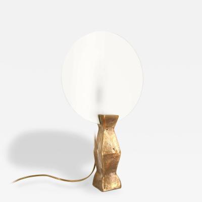  Garouste Bonetti Garouste Bonetti Moon lamp in gilded patinated bronze and frosted glass