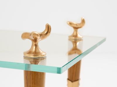  Garouste Bonetti Garouste Bonetti solid oak and bronze glass coffee table 1995