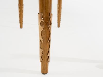  Garouste Bonetti Garouste Bonetti solid oak and bronze glass coffee table 1995