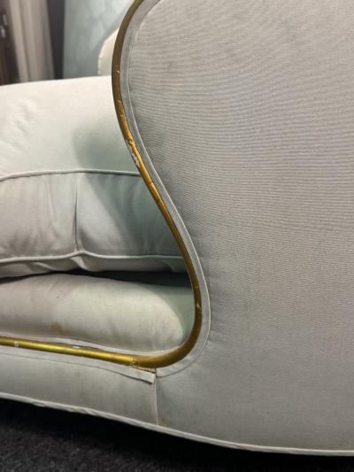  Garouste Bonetti IMPRESSIVE GOLD LEAF DECO REVIVAL CHAISE LOUNGE ATTRIBUTED TO GAROUSTE BONETTI