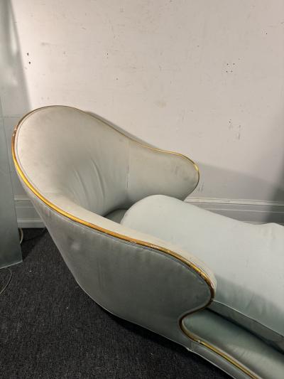  Garouste Bonetti IMPRESSIVE GOLD LEAF DECO REVIVAL CHAISE LOUNGE ATTRIBUTED TO GAROUSTE BONETTI
