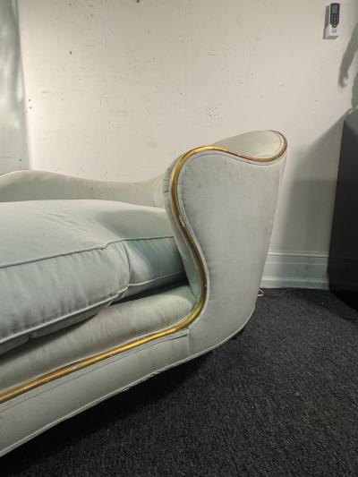  Garouste Bonetti IMPRESSIVE GOLD LEAF DECO REVIVAL CHAISE LOUNGE ATTRIBUTED TO GAROUSTE BONETTI
