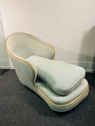  Garouste Bonetti IMPRESSIVE GOLD LEAF DECO REVIVAL CHAISE LOUNGE ATTRIBUTED TO GAROUSTE BONETTI