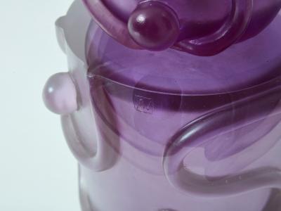  Garouste Bonetti Large signed purple resin glass coffee table Garouste Bonetti 1990s