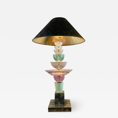  Garouste Bonetti POST MODERN JEWEL TONE RESIN LAMP IN THE MANNER OF GAROUSTE BONETTI