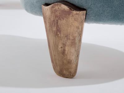  Garouste Bonetti Pair of stools Garouste Bonetti Koala bronze mohair velvet 1995