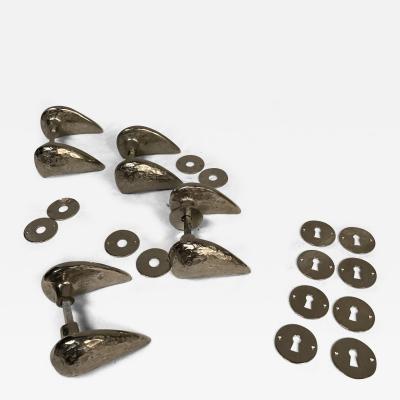  Garouste Bonetti Set of 8 bronze door handles in the style of Garouste et Bonetti