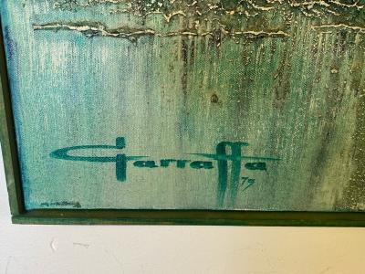  Garraffa MODERN 1970S NYC SKYLINE PAINTING BY GARRAFFA