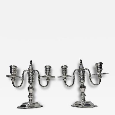  Garrard Co Garrard Co English Silver Candelabra Candlesticks London 1968