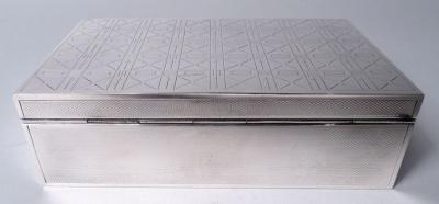  Garrard Co Garrard English Modern Sterling Silver Box 1947