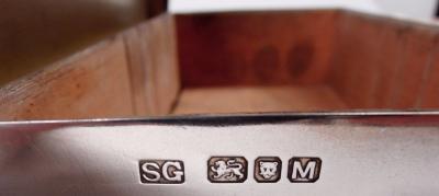  Garrard Co Garrard English Modern Sterling Silver Box 1947