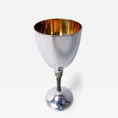  Garrard Co Garrard English Sterling Silver Goblet with Prince of Wales Feathers