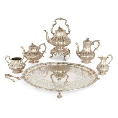 Garrard Co Six piece English silver tea and coffee service