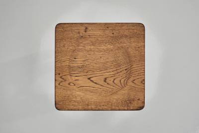  Gaskell Chambers Square Oak Stool by Gaskell Chambers England First half of the 20th Century