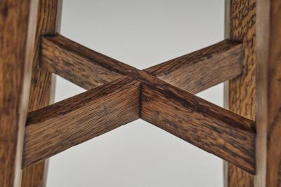  Gaskell Chambers Square Oak Stool by Gaskell Chambers England First half of the 20th Century