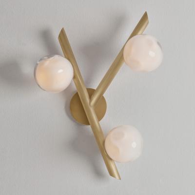  Gaspare Asaro Antares Wall Light Satin Brass Finish