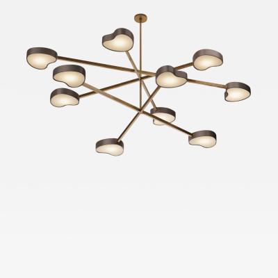  Gaspare Asaro Cuore N 10 Ceiling Light Peltro and Bronze Finish