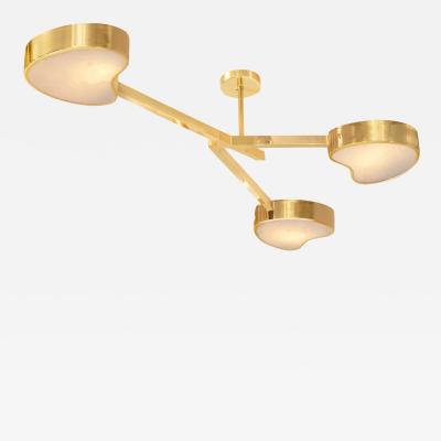  Gaspare Asaro Cuore N 3 Ceiling Light Polished Brass Finish