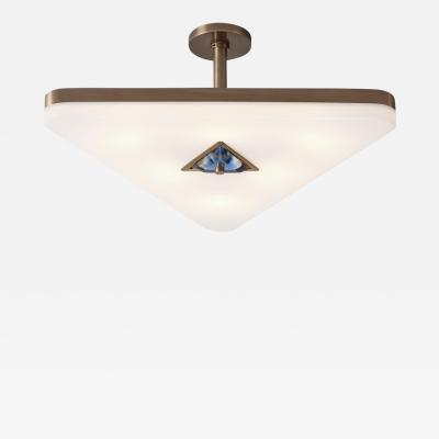  Gaspare Asaro Iris Triangle Ceiling Light Bronze Finish