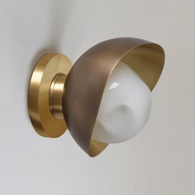  Gaspare Asaro Perla Mini Wall Light Acqua Lerici and Satin Brass Finish