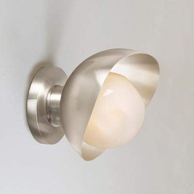  Gaspare Asaro Perla Mini Wall Light Acqua Lerici and Satin Brass Finish