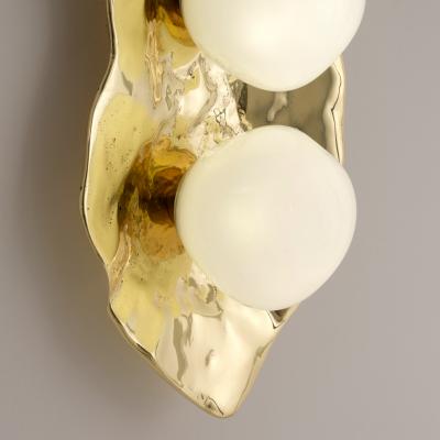  Gaspare Asaro Shell Wall Light Polished Brass Finish