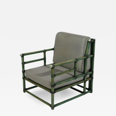  Gasparucci Italo 1960s Italo Gasparucci upholstered bamboo armchairs