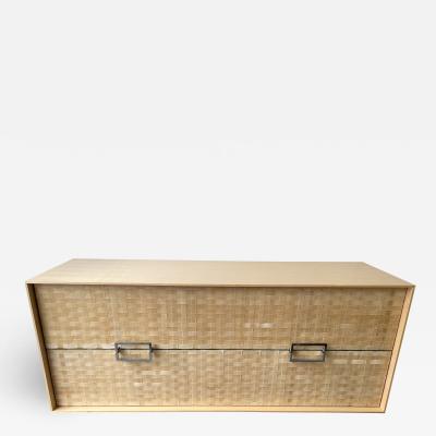  Gasparucci Italo Chest of Drawers Wood and Leather by Gasparucci Italo Italy 1980s