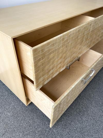  Gasparucci Italo Chest of Drawers Wood and Leather by Gasparucci Italo Italy 1980s
