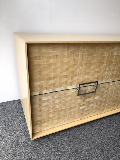  Gasparucci Italo Chest of Drawers Wood and Leather by Gasparucci Italo Italy 1980s