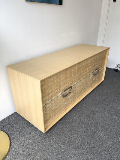  Gasparucci Italo Chest of Drawers Wood and Leather by Gasparucci Italo Italy 1980s