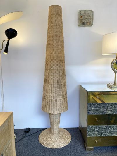  Gasparucci Italo Rattan Floor Lamp by Gasparucci Italo Italy 1980s