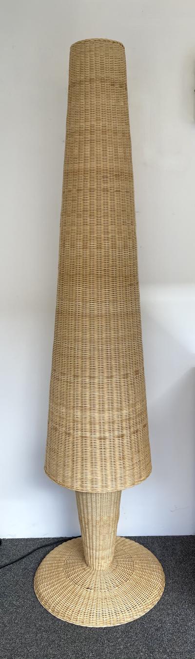  Gasparucci Italo Rattan Floor Lamp by Gasparucci Italo Italy 1980s