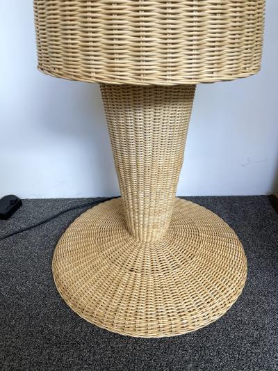  Gasparucci Italo Rattan Floor Lamp by Gasparucci Italo Italy 1980s